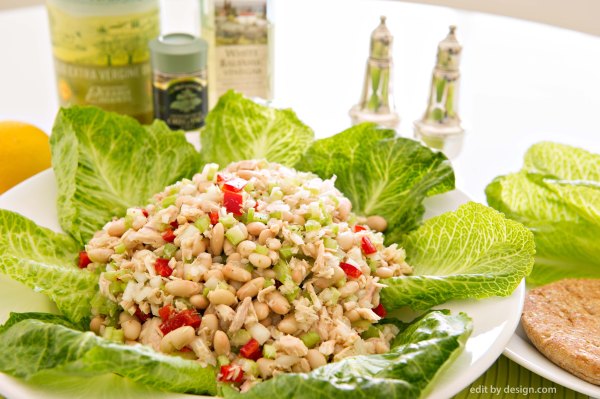 Tuna White Bean Salad, 5:2 Diet, editbydesign.com