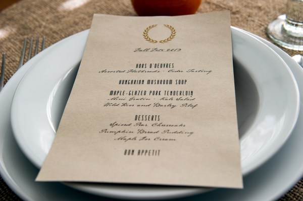Fall Fete Dinner Party - Menu | Edit by Design