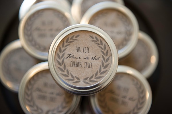 Salted caramel sauce in tiny mason jars | Edit by Design