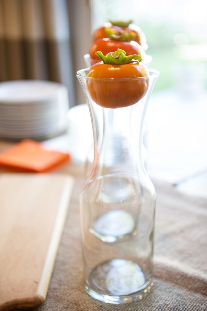 Persimmons make perfect organic bottle stoppers | Edit by Design