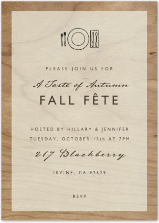 Fall Fete Dinner Party - Invitation | Edit by Design